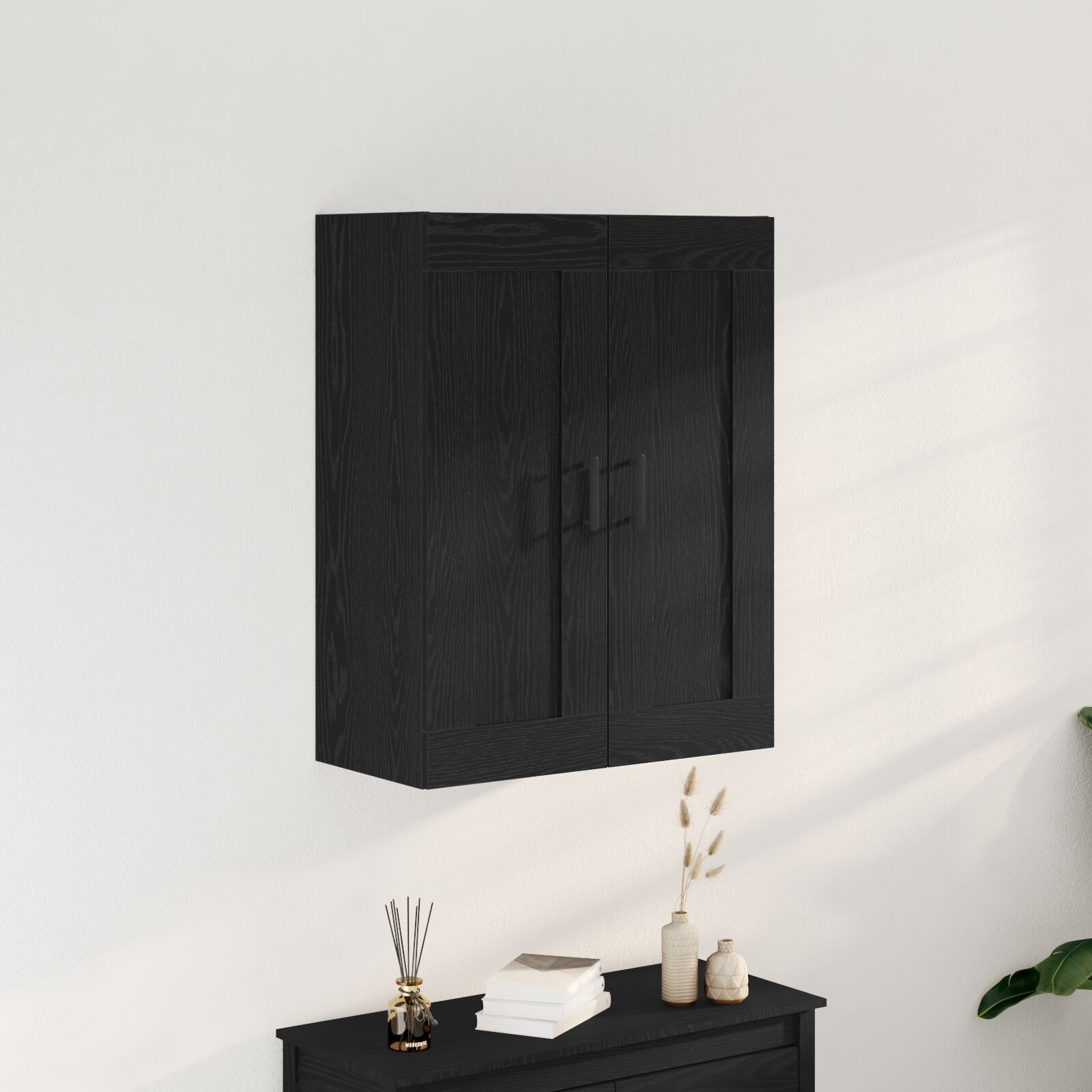 vidaXL Highboard Schwarze Eiche 69,5x34x90 cm Nachbildungsstoff