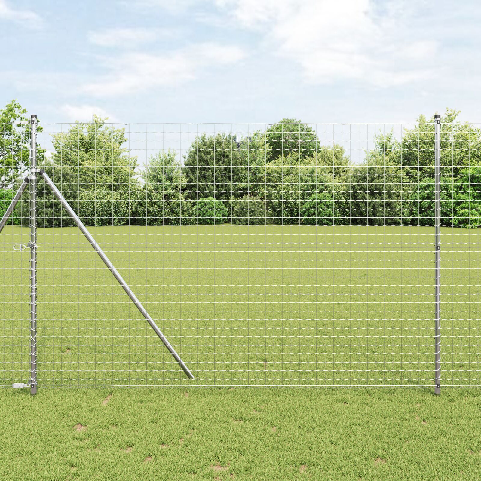 vidaXL Zaunpfosten 26 Stück Ø32 mm 200 cm Verzinkter Stahl