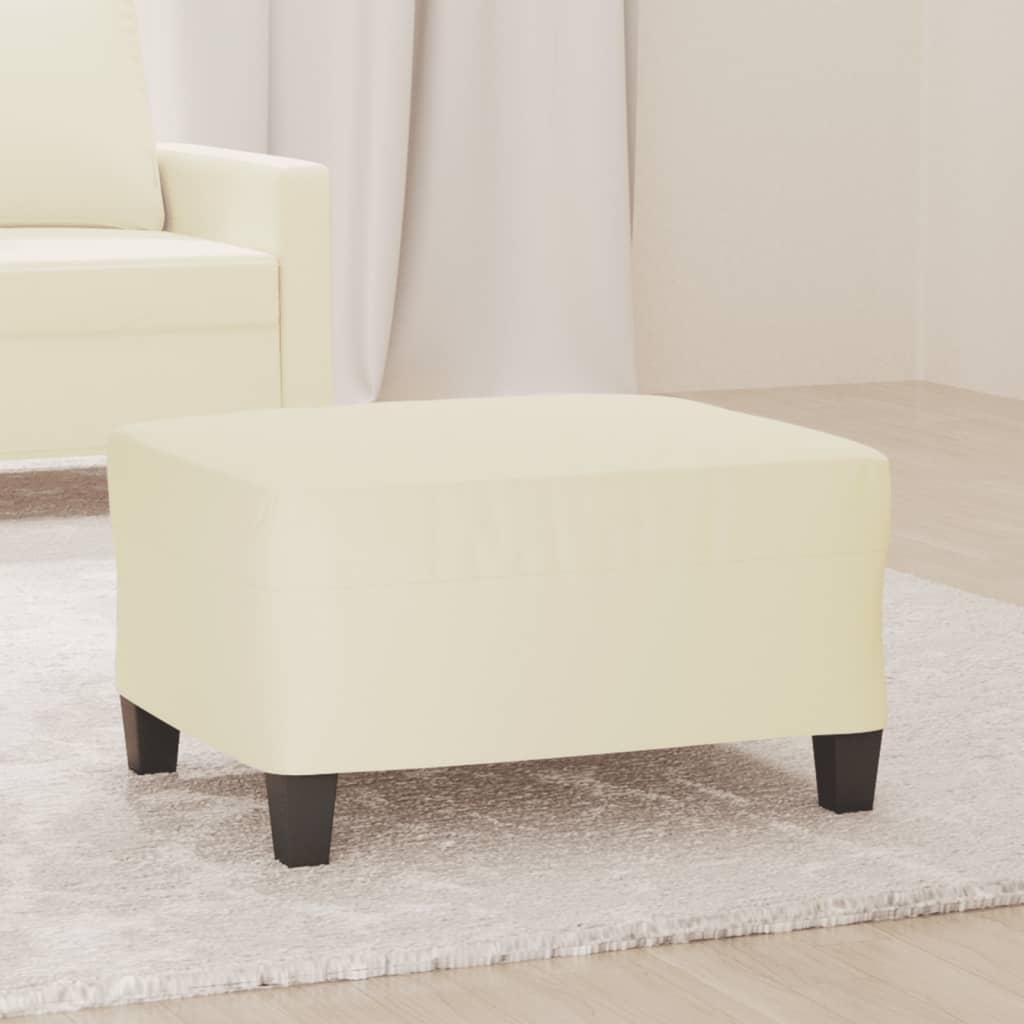 Fußhocker Creme 70x55x41 cm Kunstleder Fußhocker Creme 70x55x41 cm Kunstleder
