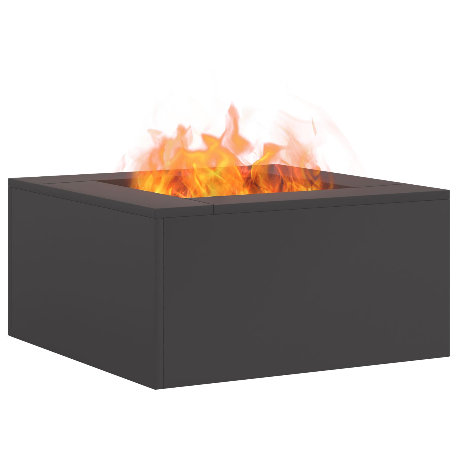 vidaXL Feuerstelle Quadrat Schwarz 60x60x30 cm Stahl vidaXL Feuerstelle Quadrat Schwarz 60x60x30 cm Stahl