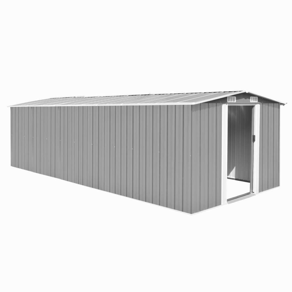 Gerätehaus 257x580x181 cm Metall Grau Gerätehaus 257x580x181 cm Metall Grau