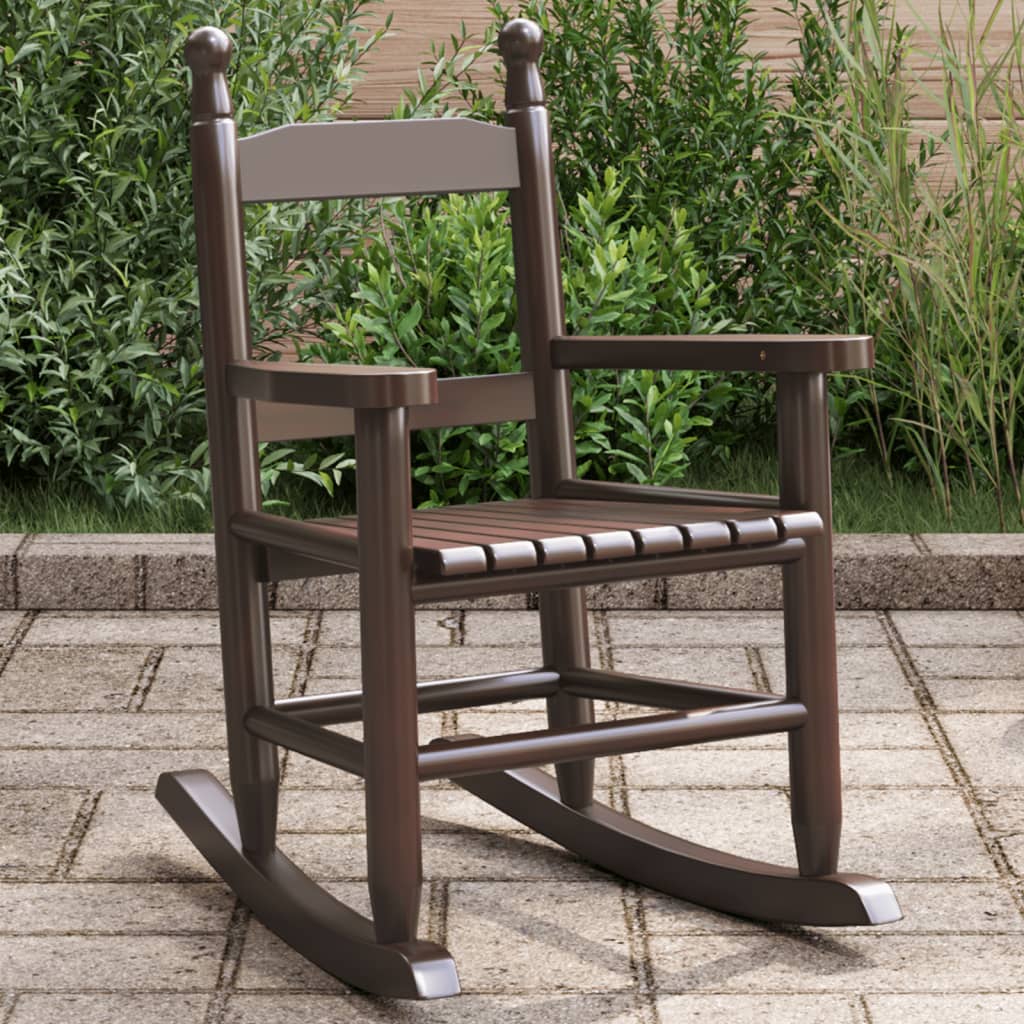 Schaukelstuhl für Kinder Braun Massivholz Pappel Schaukelstuhl für Kinder Braun Massivholz Pappel