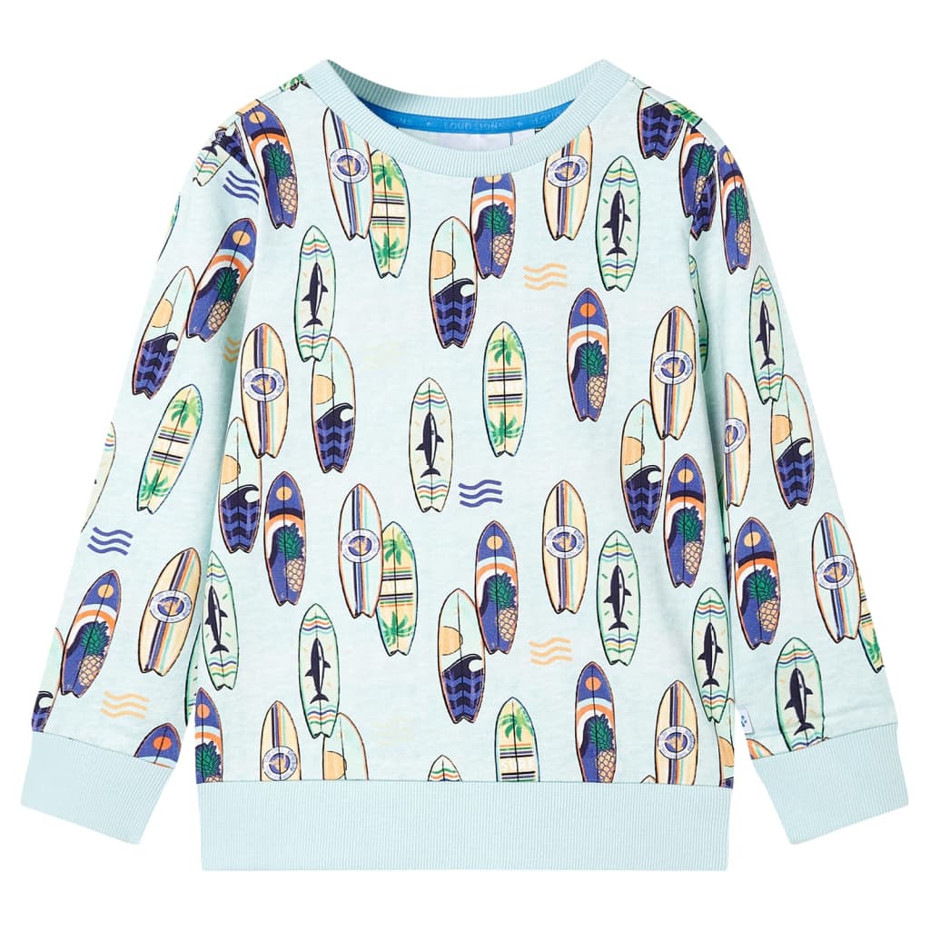 Kinder-Sweatshirt Hellblau Melange 116 Kinder-Sweatshirt Hellblau Melange 116