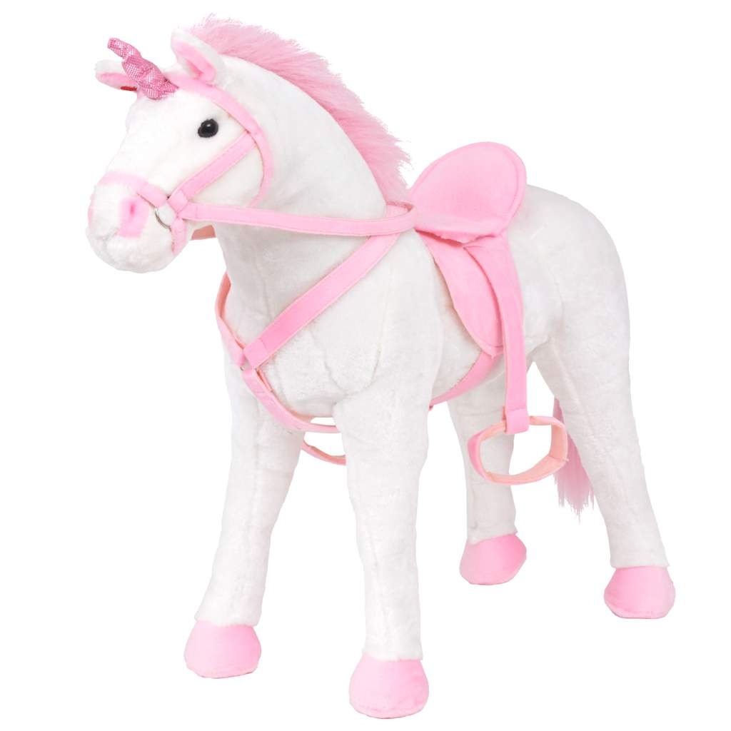 Plüschtier Einhorn Stehend Plüsch Weiß und Rosa XXL Plüschtier Einhorn Stehend Plüsch Weiß und Rosa XXL
