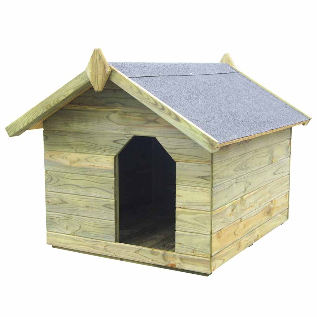 Hundehütte mit Dach Imprägniertes Kiefernholz Hundehütte mit Dach Imprägniertes Kiefernholz