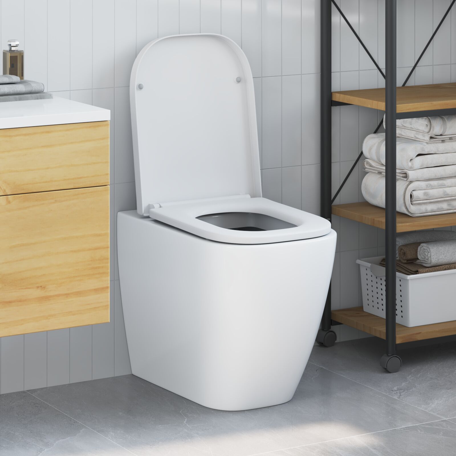 Quick Release Toilettensitz mit sanftem Schließen Duroplast Weiß Quick Release Toilettensitz mit sanftem Schließen Duroplast Weiß