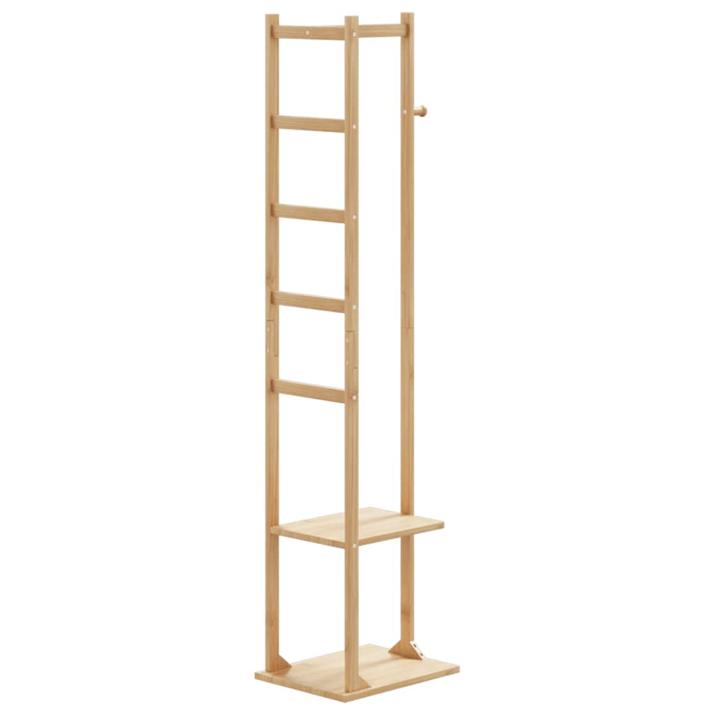 Kleiderständer mit Haken und Ablagen 38,5x30x156 cm Bambus Kleiderständer mit Haken und Ablagen 38,5x30x156 cm Bambus