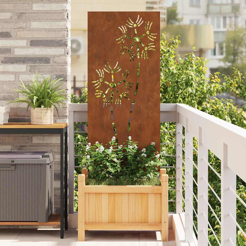 Garten dekoratives Panel Rostig 50 x 140 cm Wetterstahl Garten dekoratives Panel Rostig 50 x 140 cm Wetterstahl
