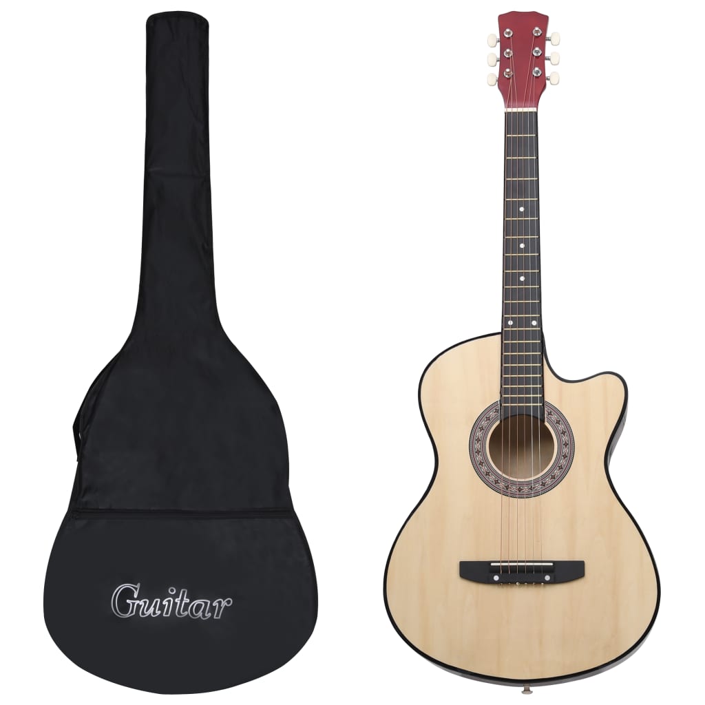 12-tlg. Westerngitarre Set Akustisch Cutaway mit 6 Saiten 38" 12-tlg. Westerngitarre Set Akustisch Cutaway mit 6 Saiten 38"