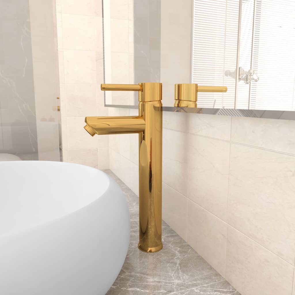 Badezimmer Mischbatterie Golden 12x30 cm Badezimmer Mischbatterie Golden 12x30 cm
