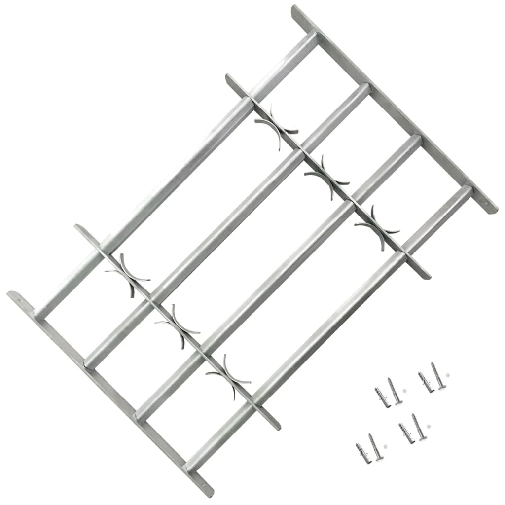 Fenstergitter Verstellbar mit 4 Querstäben 700-1050 mm Fenstergitter Verstellbar mit 4 Querstäben 700-1050 mm