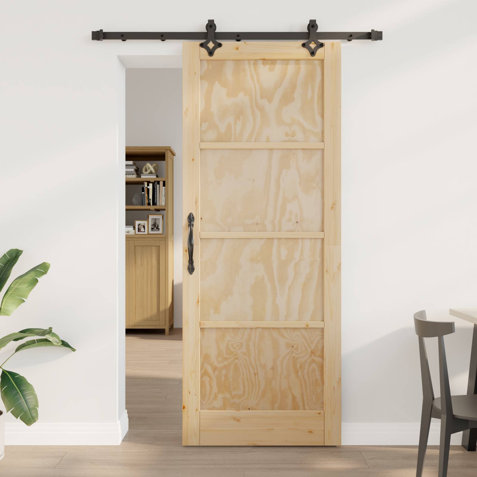 Schiebetür mit Hardware-Set 'ORKDAL'aus massivem Kiefernholz Schiebetür mit Hardware-Set 'ORKDAL'aus massivem Kiefernholz