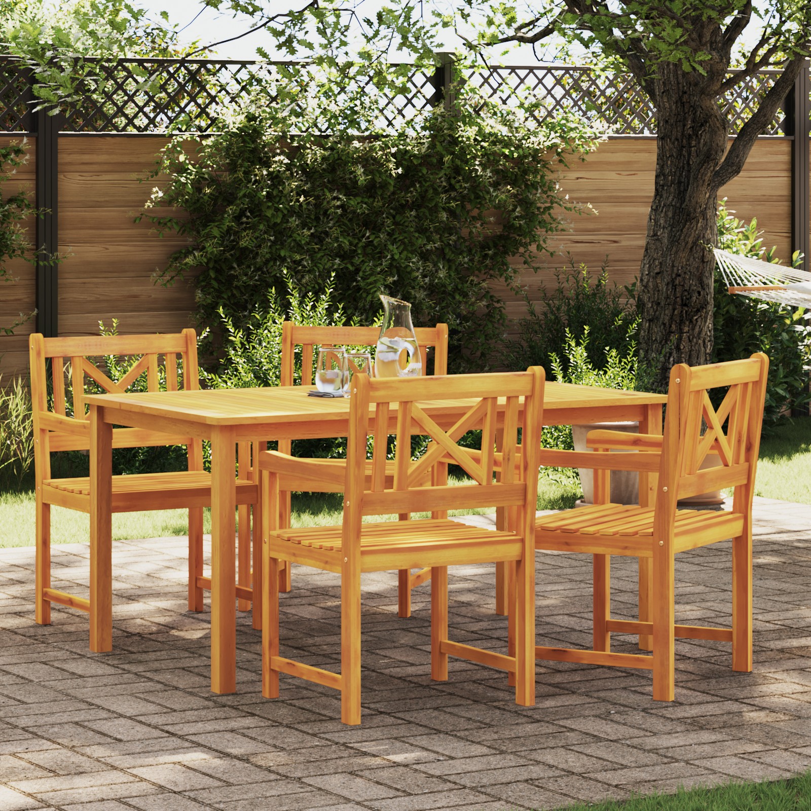Gartenstühle 4 Stück 56x55.5x90 cm Massivholz Akazie Gartenstühle 4 Stück 56x55.5x90 cm Massivholz Akazie