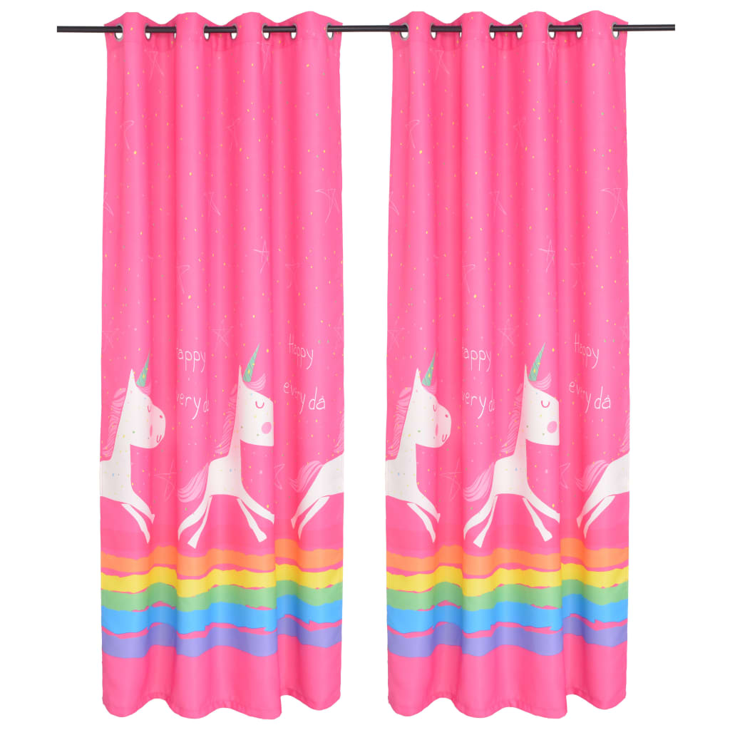 Verdunkelungsvorhang für Kinder Bedruckt 2 Stk. 140x240 cm Rosa Verdunkelungsvorhang für Kinder Bedruckt 2 Stk. 140x240 cm Rosa