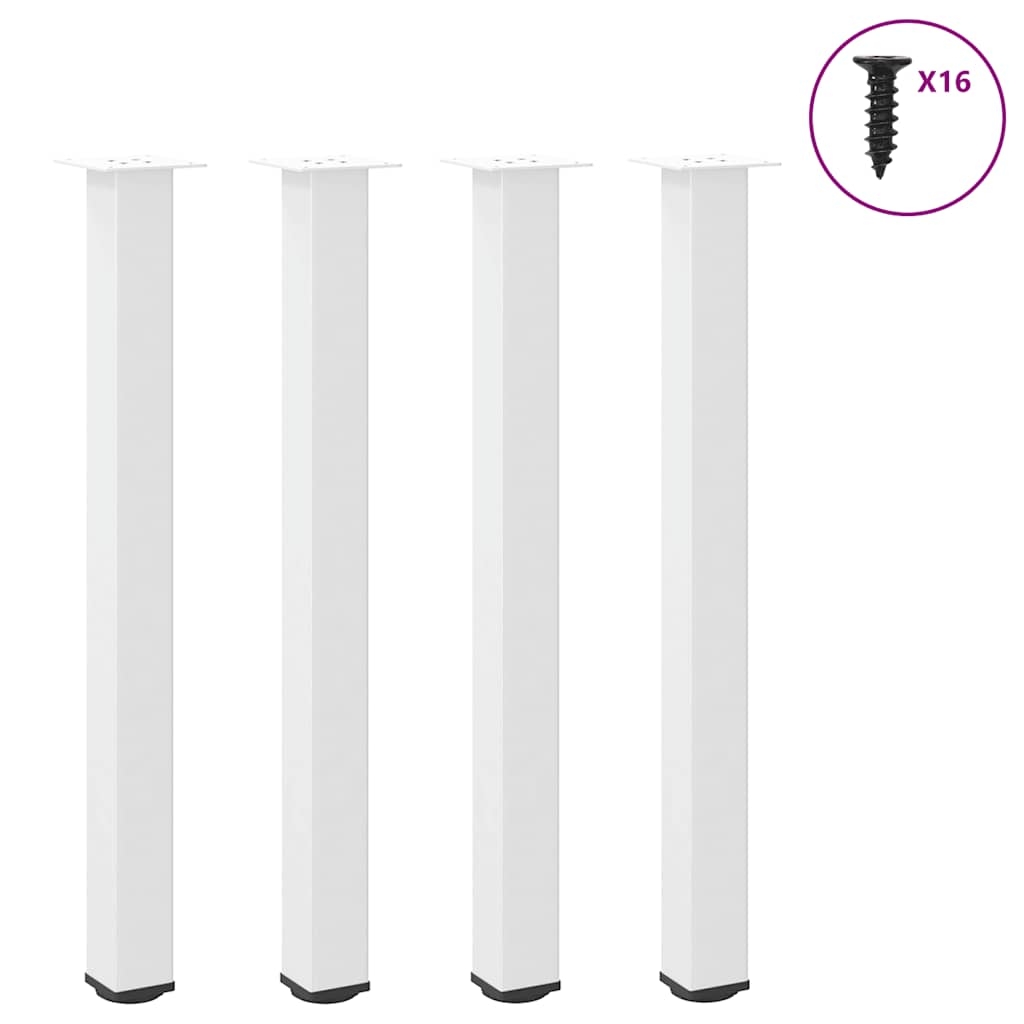 Bartischbeine 4 Stk. Weiß 100-102 cm Stahl Bartischbeine 4 Stk. Weiß 100-102 cm Stahl