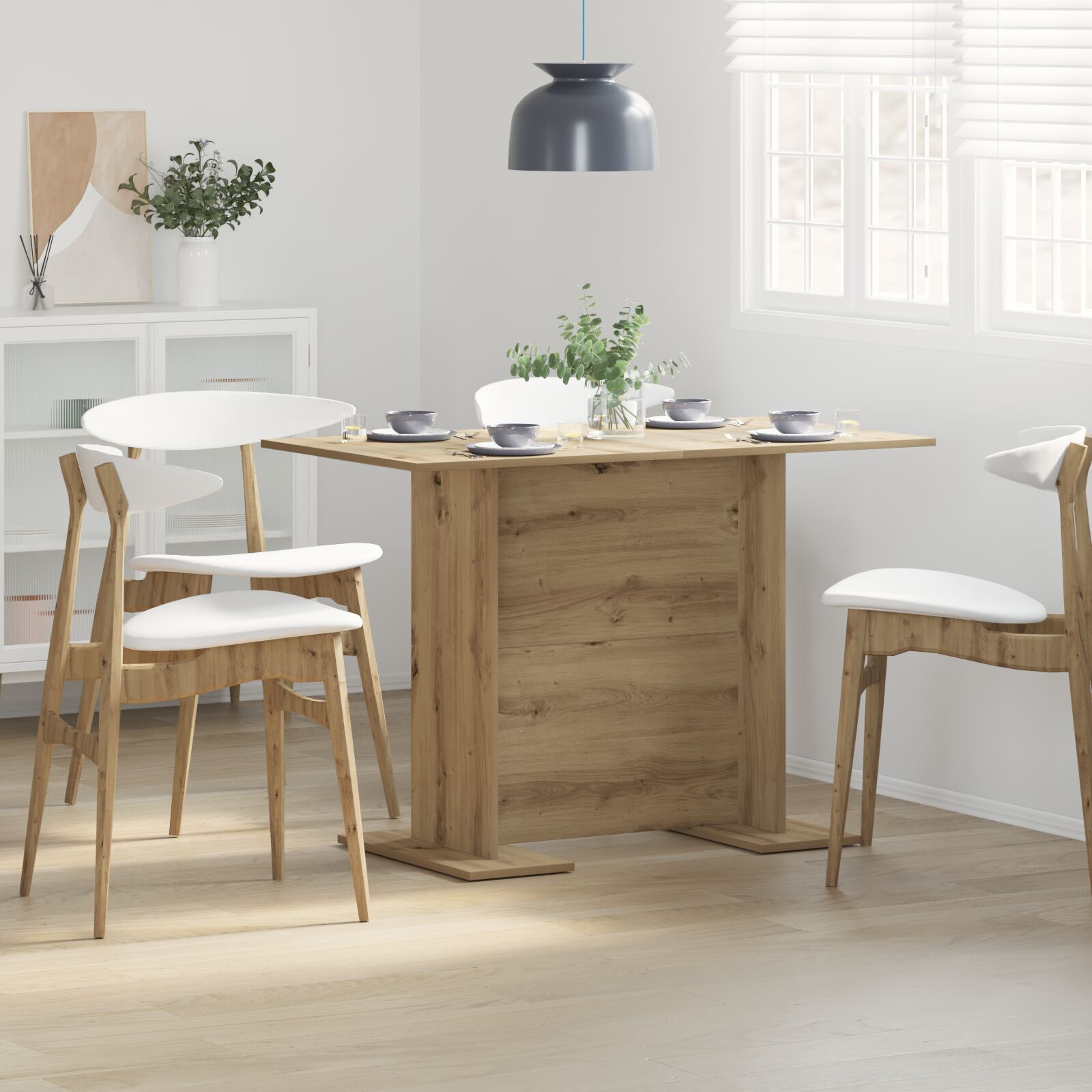 vidaXL Esstisch Artisan Eiche 110x60x75 cm Holzwerkstoff vidaXL Esstisch Artisan Eiche 110x60x75 cm Holzwerkstoff