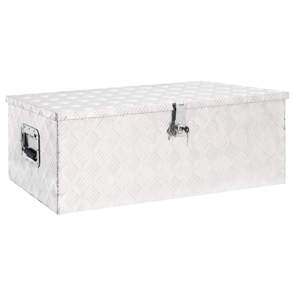 Aufbewahrungsbox Silbern 90x47x33,5 cm Aluminium Aufbewahrungsbox Silbern 90x47x33,5 cm Aluminium