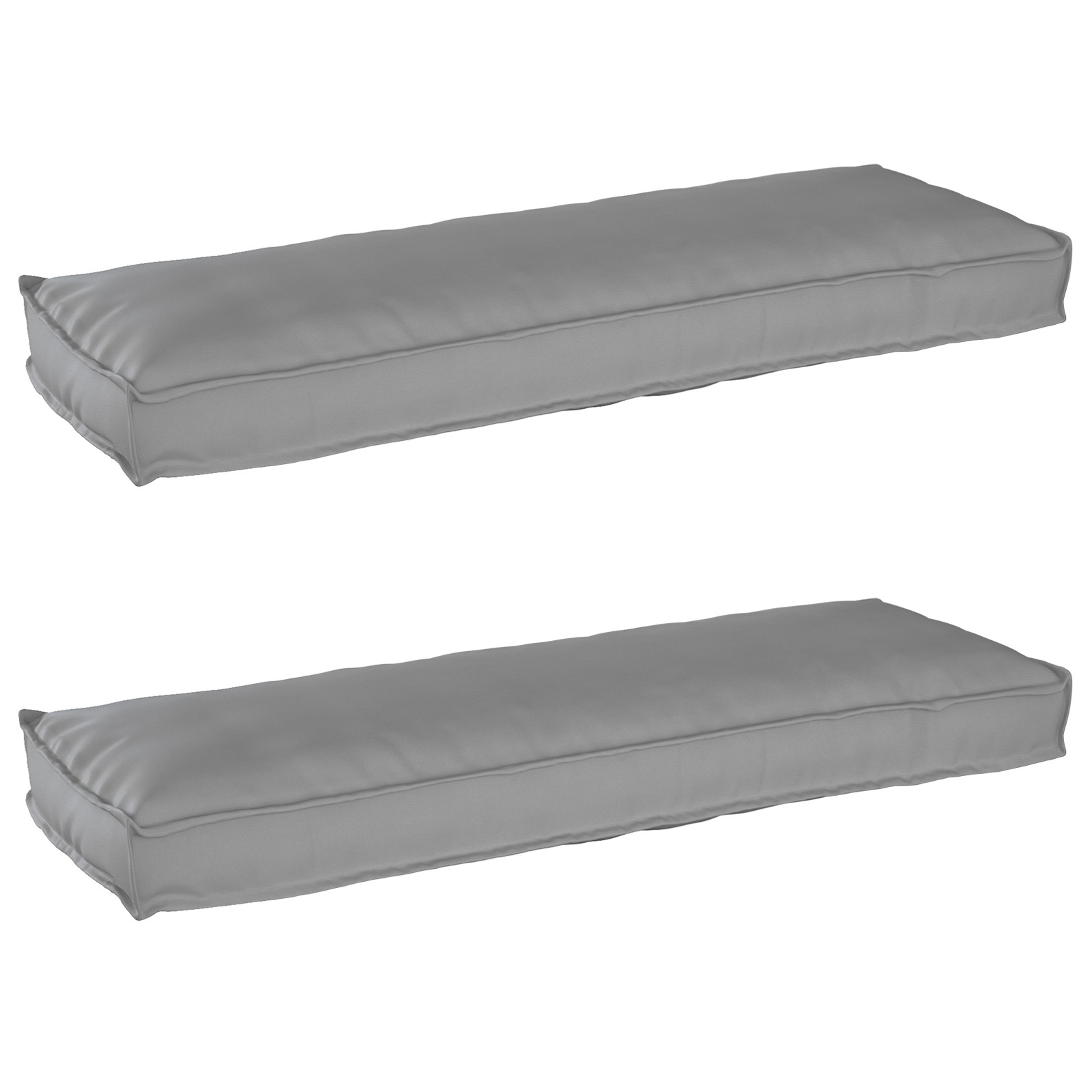 Palettenkissen für Bank 2 Stück Grau 120x40x8 cm Oxford Stoff Palettenkissen für Bank 2 Stück Grau 120x40x8 cm Oxford Stoff