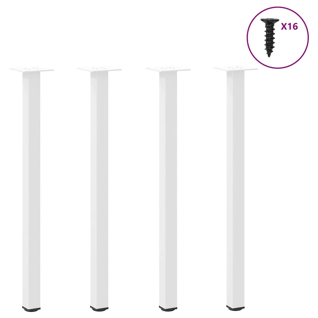 Konsolentischbeine 4 Stk. Weiß 72-74 cm Stahl Konsolentischbeine 4 Stk. Weiß 72-74 cm Stahl