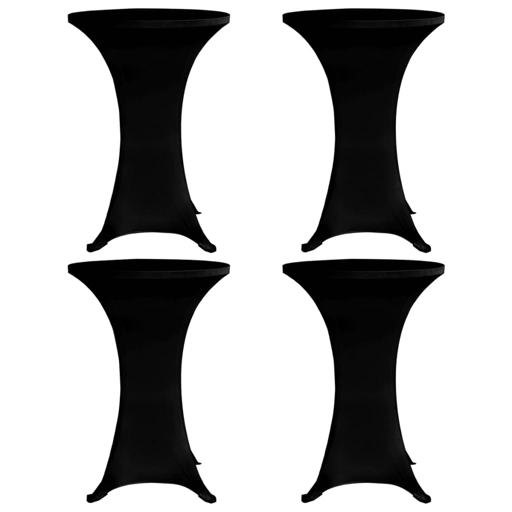 Stehtischhussen 4 Stk. Ø 70 cm Schwarz Stretch Stehtischhussen 4 Stk. Ø 70 cm Schwarz Stretch