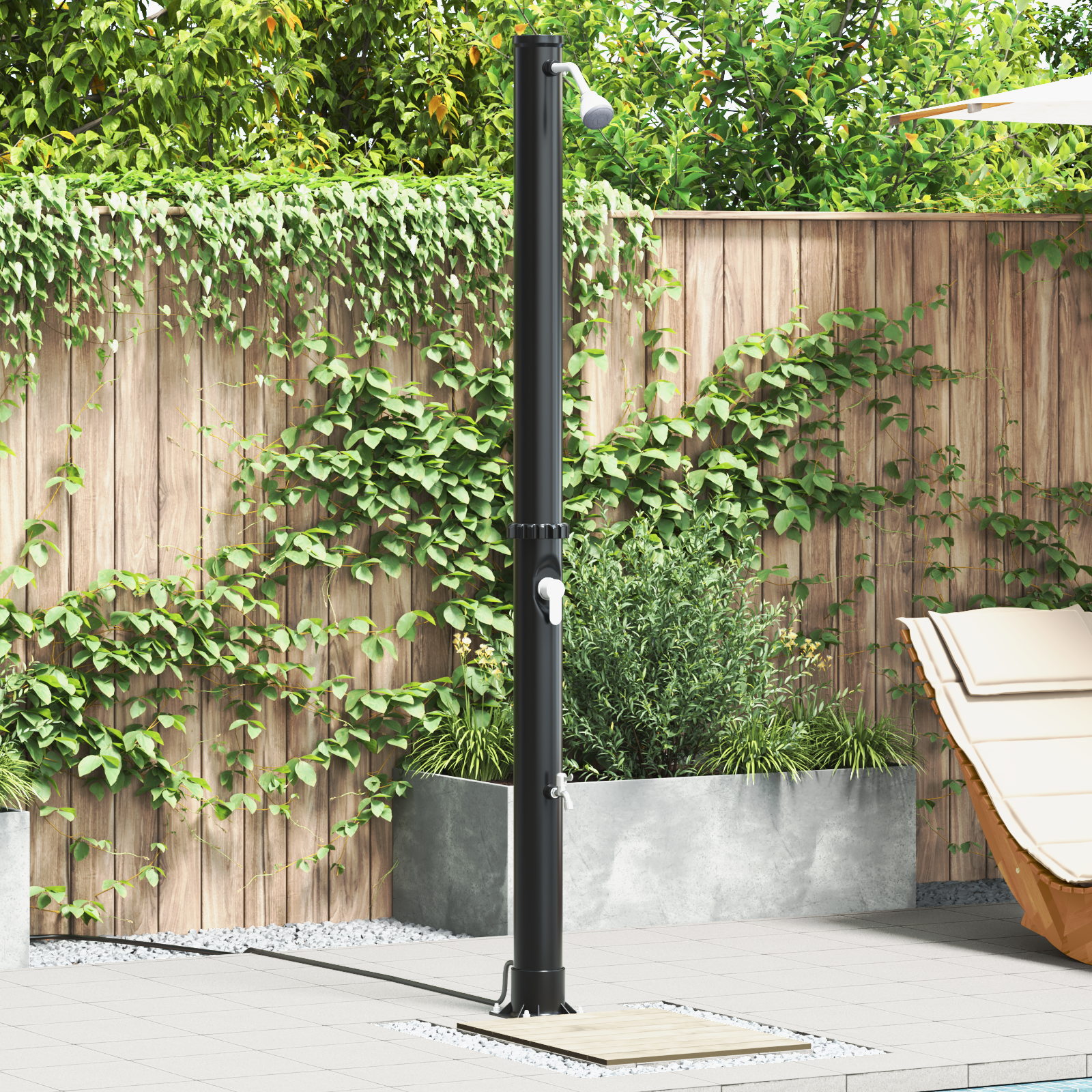 Außensolar-Dusche mit Wasserhahn 217 cm 20 L Außensolar-Dusche mit Wasserhahn 217 cm 20 L